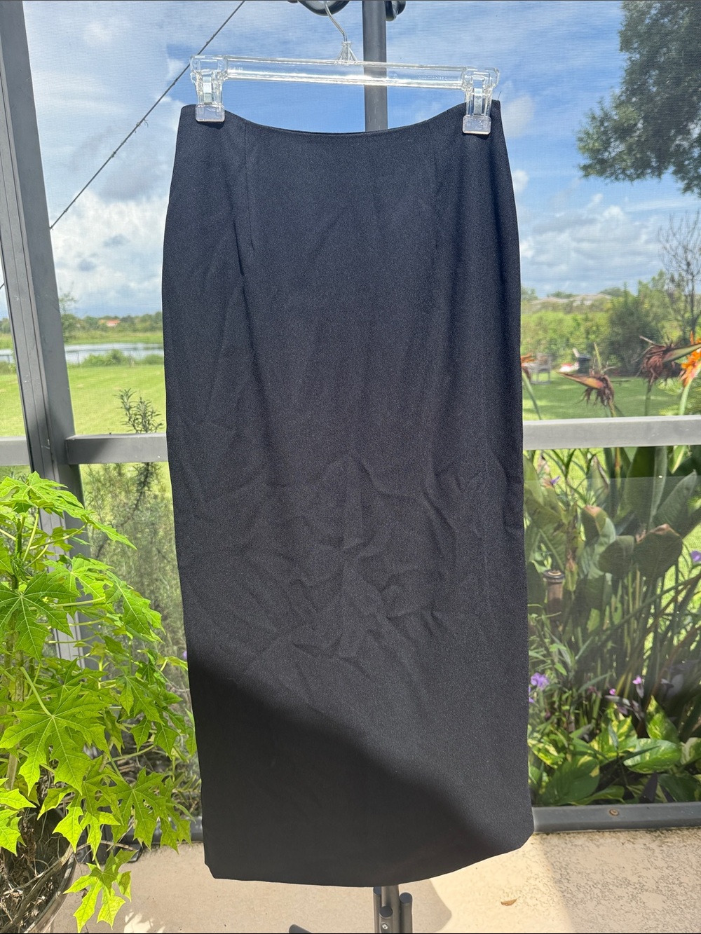 Lauren Ralph Lauren Black Maxi Pencil Skirt with Clean Waist